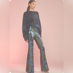 Cynthia Rowley High-Waisted Flared Trousers